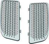 Kuryakyn Radiator Grills For Twin Cooled Models Chrome & Black (Pair) - 7681
