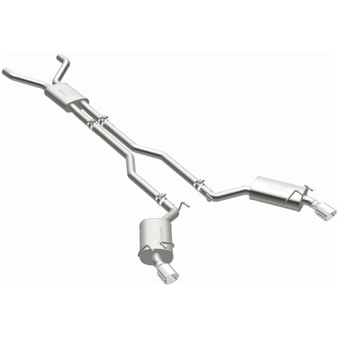 MagnaFlow Cat-Back Stainless Dual Split Rear Exit 4in Polished Tips 11-15 Chevy Camaro 3.6L V6 - 15353