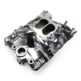 Edelbrock Pontiac 326-455 Performer RPM Intake Manifold - Chrome Plasma Finish - 7156-CP
