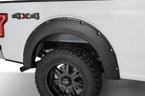 Bushwacker 15-17 Ford F-150 Styleside Pocket Style Flares 4pc 67.1/78.9/97.6in Bed - Black - 20935-02