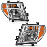ANZO 2005-2008 Nissan Pathfinder Crystal Headlight Chrome Amber (OE Replacement) - 111463