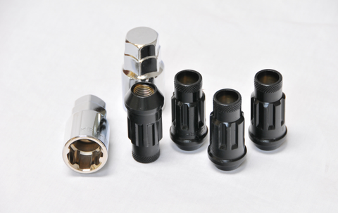 Wheel Mate Monster Open End Lug Nut Set of 4 - Black 1/2in - 33005B