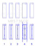 King Engine Bearings Ford Powerstroke 6.0L/6.4L Diesel (Size +0.25mm) Crankshaft Main Bearing Set - MB5736CP0.25