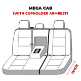 Covercraft 22-24 Dodge RAM Mega Carhartt Super Dux SeatSaver Custom Second Row Seat Covers - Black - SSC8536COBK
