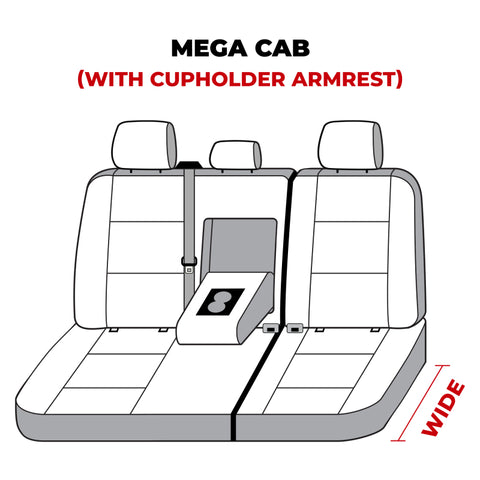 Covercraft 22-24 Dodge RAM Mega Carhartt Super Dux SeatSaver Custom Second Row Seat Covers - Black - SSC8536COBK