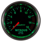 Autometer GS 2 1/16in. 1600PSI Nitrous Fuel Pressure Gauge - 3874