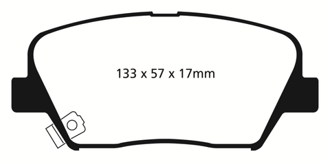 EBC 12+ Hyundai Azera 3.3 Yellowstuff Front Brake Pads - DP41863R