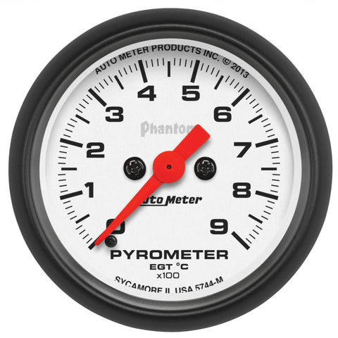 Autometer Phantom FSE 52mm 0-900 Deg C Electronic Gauge Kit - 5744-M
