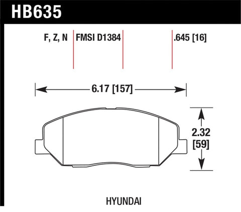 Hawk HPS Street Brake Pads - HB635F.645