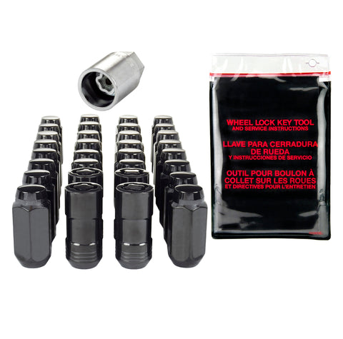 McGard 8 Lug Hex Install Kit w/Locks (Cone Seat Nut) M14X1.5 / 22mm Hex / 1.945in. Length - Black - 84840