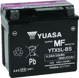 Yuasa YTX5L-BS Maintenance Free AGM 12-Volt Battery w/Bottle - YUAM32X5B