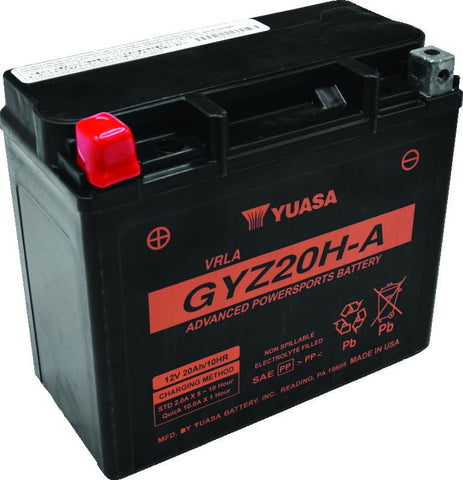 Yuasa GYZ20H-A High Performance Maintenance Free AGM 12-Volt Battery - YUAM720GHA