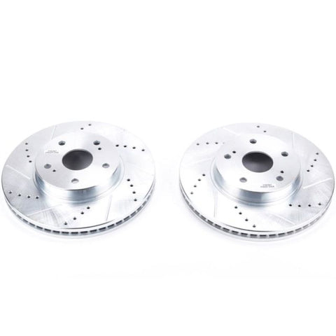 Power Stop 15-18 Subaru Legacy Front Evolution Drilled & Slotted Rotors - Pair - JBR1717XPR