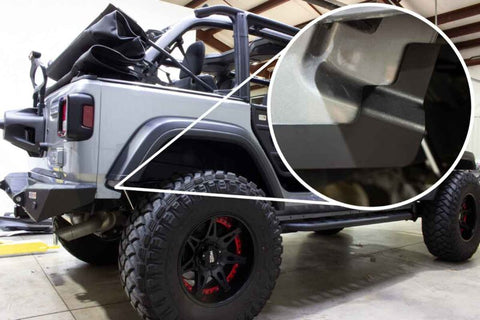 Fishbone Offroad 2018+ Jeep Wrangler JL 2/4 Door - Black Quarter Panel Chip Guards - FB13138