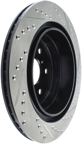 StopTech 05-10 GMC Sierra (w/ Rear Drum) / 07-09 GMC Yukon Rear Right Slotted & Drilled Rotor - 127.66065R