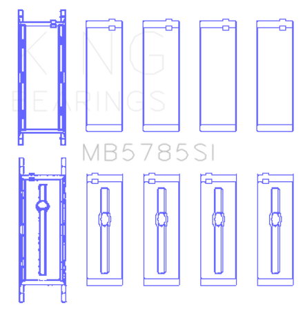 King Engine Bearings BMW B48A20B Main Bearing Set - MB5785SI0.5
