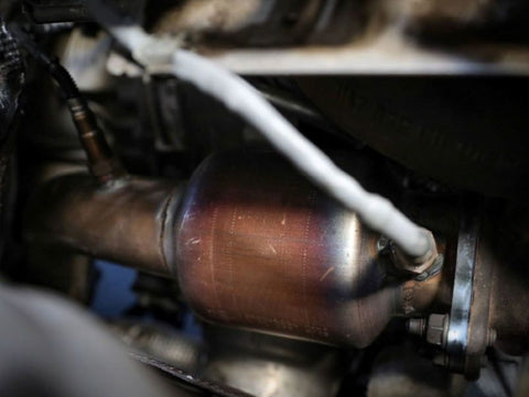 aFe 09-16 Audi A4/A5 (B8) L4-2.0L (t) Twisted Steel 3in. Downpipe - 304 Stainless w/ Cat - 48-36410-YC