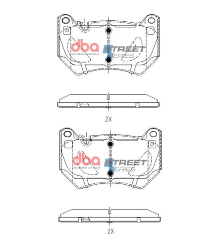 DBA 2017+ Audi Q5 TDB TFSi (FY) Street Series Front Brake Pads - DB15153SS