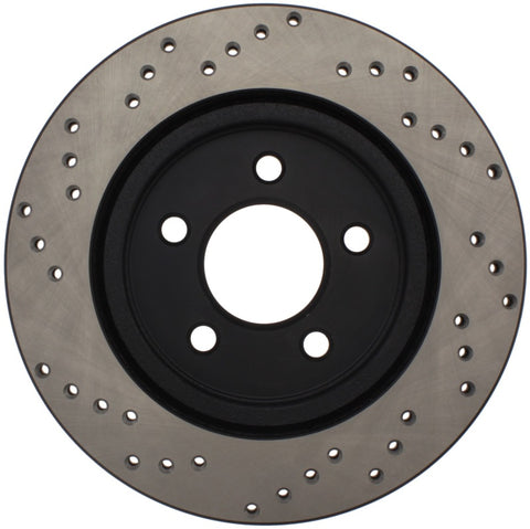 StopTech 05-10 Ford Mustang V6/4.0L / GT V8/4.6L Cross Drilled Left Rear Rotor - 128.61087L