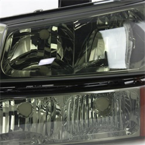 xTune Chevy Silverado 2500HD 03-06 Crystal Headlights w/ Amber Lights Smoke HD-JH-CSIL03-AM-SM-SET - 5064523