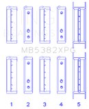 King Subaru EJ20/EJ22/EJ25 (For Thrust in #5 Position) Performance Main Bearing Set - Size STD - MB5382XPG
