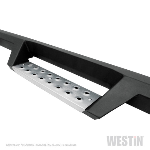 Westin 04-13 Chevy Silverado 1500 Crew Cab HDX Stainless Drop Nerf Step Bars - Textured Black - 56-119552