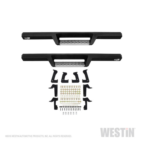 Westin 07-18 Jeep Wrangler JK 2dr. HDX Stainless Drop Nerf Step Bars - Tex. Blk - 56-133152