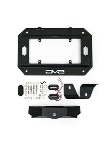 DV8 Offroad 18-22 Jeep Wrangler JL Spare Tire Delete Kit w/Light Mounts - TSJL-03