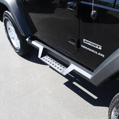 Westin/HDX 07-17 Jeep Wrangler 2Dr Drop Nerf Step Bars - Textured Black - 56-13315