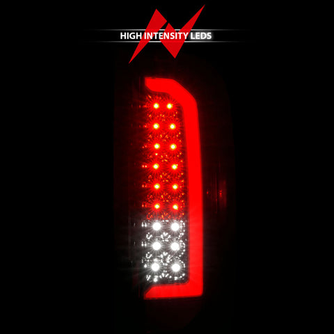 ANZO 15-21 GMC Canyon Full LED Taillights w/ Red Lightbar Black Housing/Clear Lens - 311434