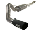 aFe MACHForce XP Exhaust Cat-Back SS-409 4in Black Tip 11-12 Ford F-150 EcoBoost V6-3.5L (tt) - 49-43041-B