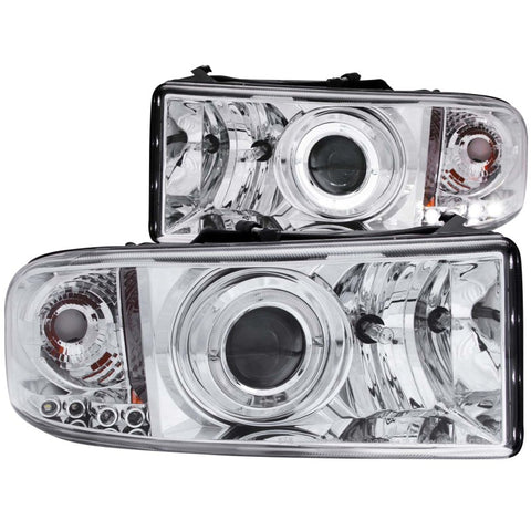 ANZO 1994-2001 Dodge Ram Projector Headlights w/ Halo Chrome - 111195