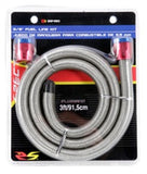 Spectre Stainless Steel Flex Fuel Line 3/8in. ID - 3ft. w/Clamps Red/Blue - 29490
