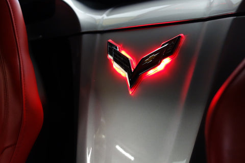 Oracle Corvette C7 Rear Illuminated Emblem - Red - 3633-003