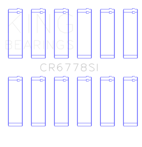 King Engine Bearings Audi Acz/Aah/Ack/Aej/Asn/Ltr (Size +0.25mm) Connecting Rod Bearing Set - CR6778SI0.25