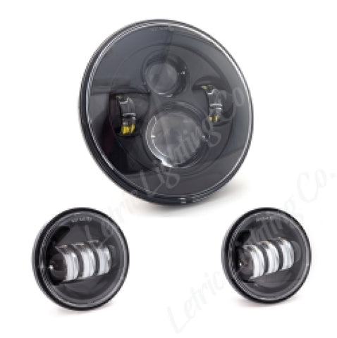 Letric Lighting 7in Led Hdlght W/Pass Lmps Blk - LLC-ILHK-7B
