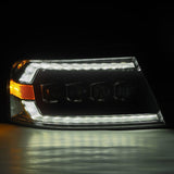 AlphaRex 04-08 Ford F-150 (No 2004 Heritage) NOVA-Series LED Proj HL Alpha-Blk w/Actv Lgt / Seq. Sig - 880128