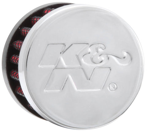 K&N Rubber Base Crankcase Vent Filter - 0.55in Flange ID 1.375in OD 1.125in Height - 62-2480