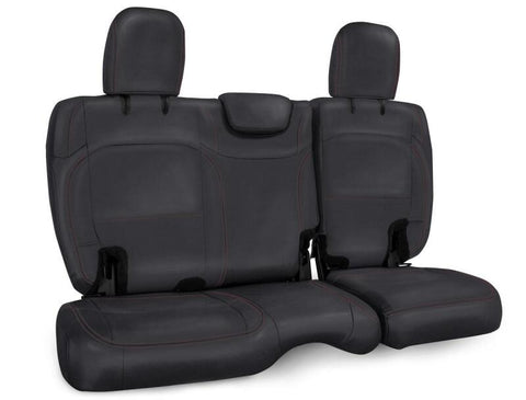 PRP 2018+ Jeep Wrangler JL/2 Door Rear Bench Cover - Black with Red Stitching - B041-01