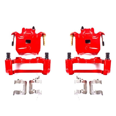 Power Stop 02-04 Infiniti I35 Front Red Calipers w/Brackets - Pair - S2690