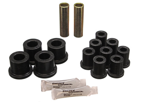 Energy Suspension 70-72 Dodge Charger (w/ 1-1/2in Main Eye) Black Rear Leaf Spring Bushing Set - 5.2104G