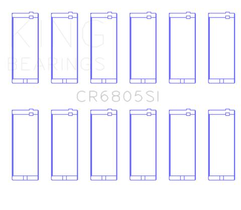King Engine Bearings Jeep 232ci 3.8L / Jeep 258ci 4.2L Connecting Rod Bearing Set - CR6805SI