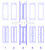 King AMC / Jeep 390 & 401 (Undersize 0.10IN) Crankshaft Main Bearing Set - MB5518AM010