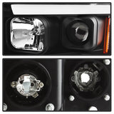 Spyder 02-05 Dodge Ram 1500 Light Bar Projector Headlights - Black (PRO-YD-DR02V2-LB-BK) - 5084606