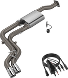 QTP 15-18 Ford F-150 CC/EC Standard Bed 304SS Screamer Cat-Back Exhaust w/3in Tips - 440015