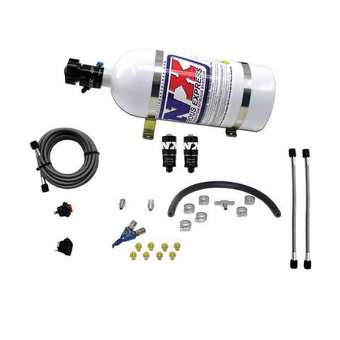 Nitrous Express Hitman EFI Single Nozzle Piranha Nitrous Kit (35-75HP) w/10lb Bottle - 20001-10