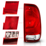 ANZO 1997-2003 Ford F-150 Taillight Red/Clear Lens (OE Replacement) - 311307