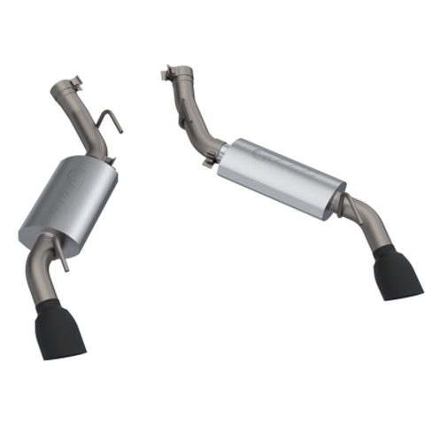 QTP 14-15 Chevrolet Camaro SS 6.2L 304SS AR3 Axle Back Exhaust w/4.5in Black Tips - 600114B