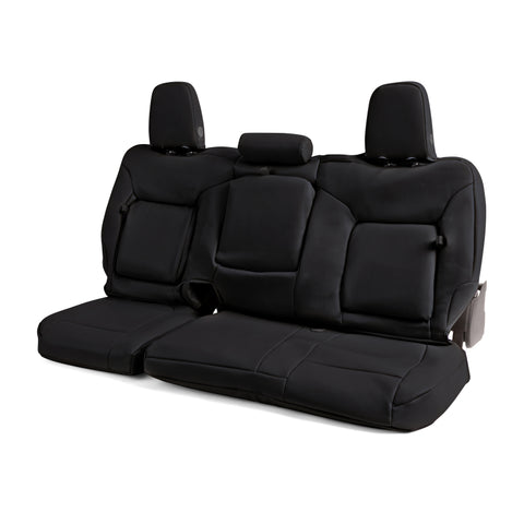 Covercraft 19-24 Dodge Ram Leatherette PrecisionFit Custom Front Row Seat Covers - Black - GTD4106ABLTBK