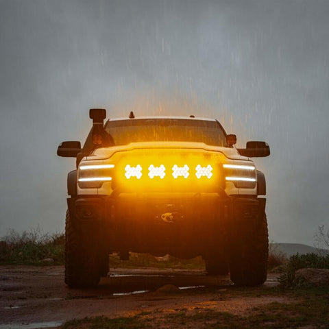 KC HiLiTES SlimLite 8in. LED Light Shield (Shield Only) - Amber - 5208